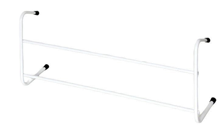 Delfinware Radiator Airer Strong Plastic Coated Steel Hanging Rail for Drying Clothes and Towels Fits Most Radiators Made in the UK (White Small - 37.5cm wide - 2 Bar)