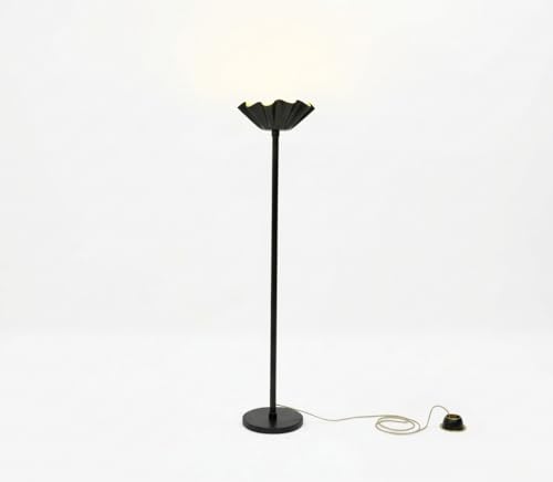 Image of Metal Shade Wooden Tripod Floor Lamp for Living Room, Living Room Corner, Bedroom, Home, Office, Interiors, Decor, Cinema. (Black Without Ball)