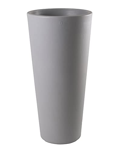 8 seasons design Shining Classic Pot XL, LED Pflanzkübel 49 x 100 cm (grau), E27 Fassung inkl. Leuchtmittel in warmweiß, großer beleuchteter Pflanzkübel für innen + außen, Blumenkübel Cover