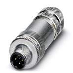 SACC-M12MSD-4CON-PG 9-SH, Bus System Connector, Ethernet/PROFINET CAT5 (100 Mbps), 4-Position, Shielded, Plug Straight M12, D-Coded, Screw Connection, Knurl Material: Zinc die-cast, Nickel-Plated.