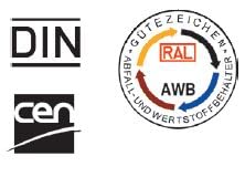 LPER Conteneur à déchets extérieur Professionnel 240 litres - Poubelle 2 Roues - Anthracite - Fabrication France éco-Responsable et Robuste 100% recyclé