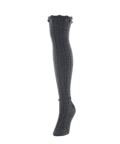 Image of MeMoi Jumbo Cable Over The Knee Cotton Blend Warm Socks