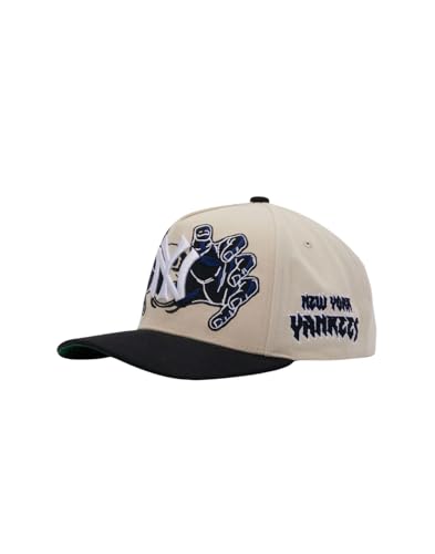 Mitchell & Ness Mens New York Yankees Crystal Ball Pro Snapback Hat (US Alpha One Size Tan)