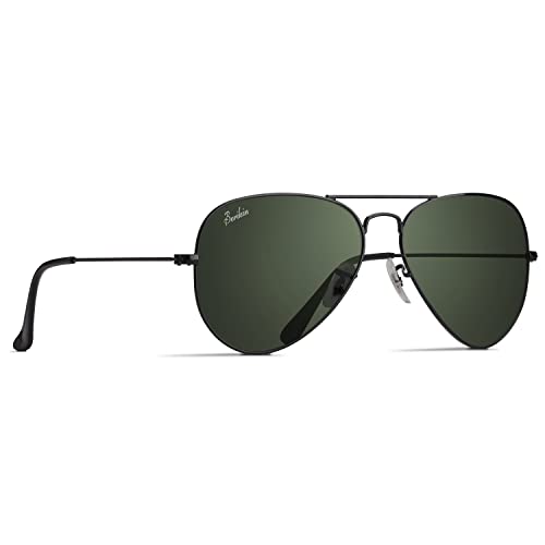 Image of Classic Aviator Teardrop Style Glass Lens Metal Frame Sunglasses For Men Women UV400 Protection
