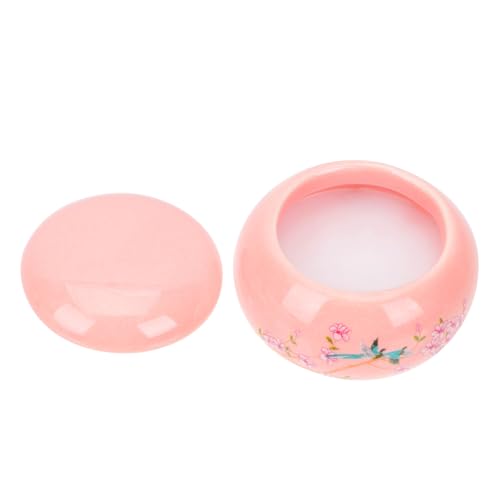 NOLITOY Bálsamo Sólido Botella De Perfume De Tamaño De Viaje Mini Pequeños Frascos De Perfume Botella De Perfume Recargable De Viaje Bálsamo Portátil Bálsamo De Bolsillo Rosa Cerámica