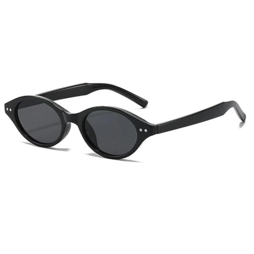 Lunettes de soleil œil de chat noir pour femme avec rivets rétro style punk