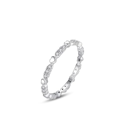 Bague femme bande fine cœur argent pour briller au quotidien et en soirée