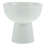 CIYODO Taza de Cerámica para Servir Yogur y Helado, Copa de Postre Alta Color Verde Menta Borde Dorado, Tazón Práctico para Gelatina y Postres, Adecuado para Hogar y Restaurantes