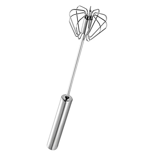 Wzhzj Stainless Steel Manual Egg Beater Semi-automatic Whipping Cream Small Stirring Stick Home Baking Egg Pump (Color : Silver, Size : 27.5 * 7cm)