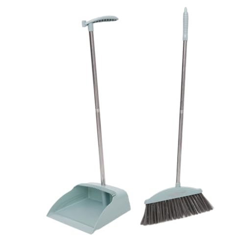 UTHCLO 掃除用品 自立式ほうきと長柄塵取り コンパクト設計 軽量で耐久性に優れ 家やオフィスの室内清掃に