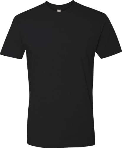 Next Level Apparel Mens Premium Fitted Short-Sleeve Crew T-Shirt Black(1pck) X-Large