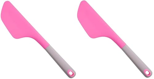 Image of Omelette Spatula Kitchen Omelet Turner Silicone Omelette Turner Flip and Fold Omelette Turner for Kitchen Omelet Pancake Crepes (2, Dark Pink)