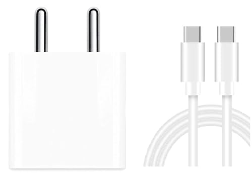 Image of Original 20W Charger and C to C Cable for iPhone 15 Series| iPhone 15 /15+ / 15 Pro / 15 Pro max (Adapter & Cable)