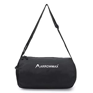 arrowmax Polyester 12 Cms Gym Bag Travel Bag for Men Women Boys Girls Sports Duffle Swimming Bag (Black)-picture-37