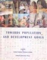 India: Towards Population and Development Goals 0195643747 Book Cover