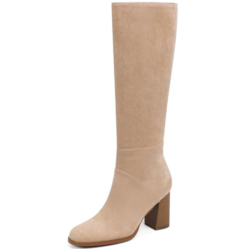 EQAUDES Knee High Chunky Heel Boots for Women 2025 Fall