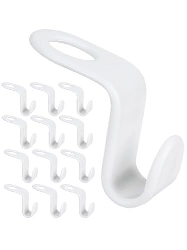 Sheryl&Rain 120 Piezas Gancho para Perchas,Ganchos para Perchas,Hanger Hooks,Ganchos Ropa,Gancho Ahorrador de Espacio para Armarios para Ahorrar Espacio (Blanco)