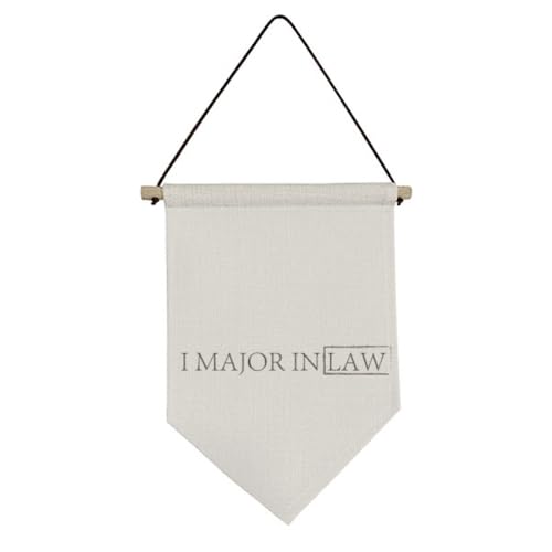 Drapeau en toile I Major In Law en textile premium et support bois noble