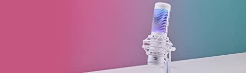 HyperX QuadCast S  RGB USB z kondensatorem PC, PS5, PS4 i Mac, Antywibracyjny Obsługa przeciwuderzeniowa, cztery wzorce polarne, filtr antypop, regulacja wzmocnienia, gry, streaming, podcast