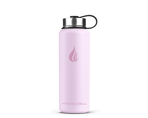 Image of HYDRO CELL Stainless Steel Insulated Water Bottle with Straw - For Cold & Hot Drinks - Metal Vacuum Flask with Screw Cap and Modern Leakproof Sport Thermos for Adults (Pink 40oz)