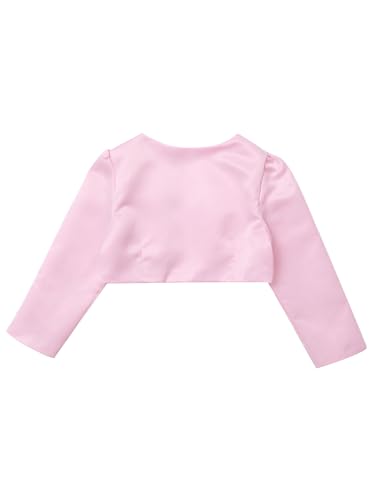 renvena Kids Girls Solid Embroidered Cardigan Sweater Flower Wedding Party Shrug Bolero Dress Cover Up Jacket4