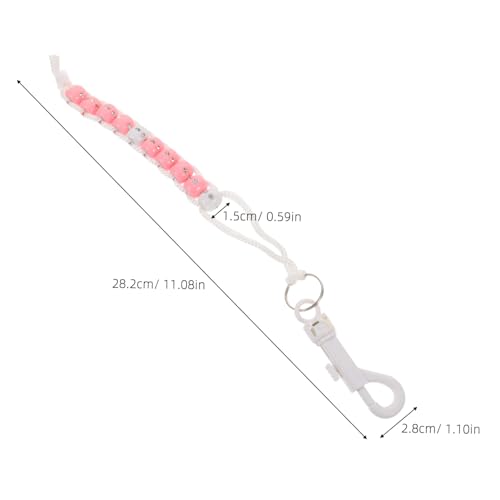 Contador manual de golpes de golf con cuentas y pulsera rosa miniatura 2