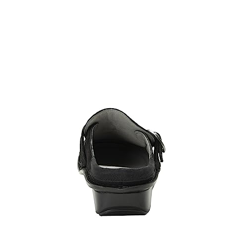 Image of Alegria Women's Brigid Leather Moc Toe Open Back Clog with Heel Cup | Casual Shoes