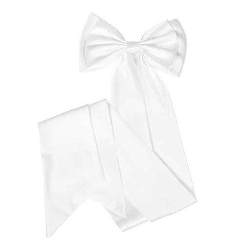 Satin Detachable Bow for Dress Elegant Bridal Waist Belt Removable Big Bow Sash for Wedding Performance Attire Stylish Accessory for Ceremonial Events