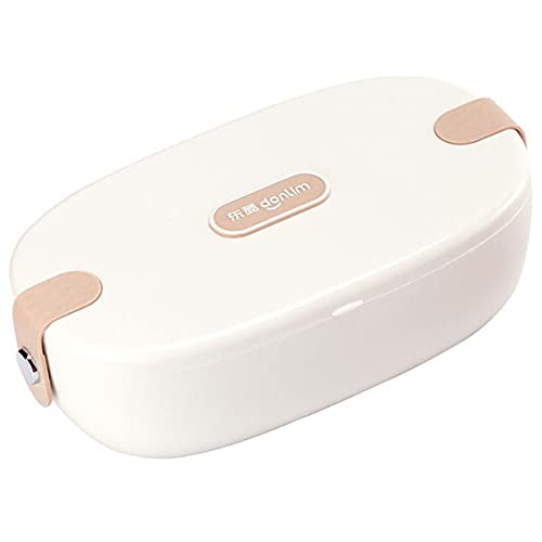 kbxstart Electric Lunch Box - Car/and Work 110V & 12V Portable Food Warmer Deluxe Edition Electric Warmer Lunch Box, Steamer Lunch Box for Home Office School Travel Cook Raw Food, 1.2L,White