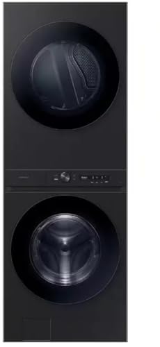 Samsung Bespoke AI Laundry Hub 4.6 Cu. Ft. Large Capacity Washer and 7.6 Cu. Ft. Gas Dryer Stack,...