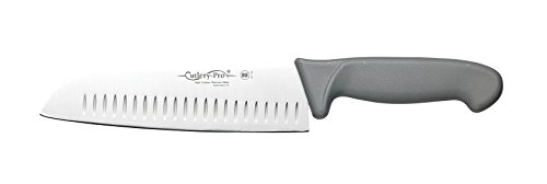 Cutlery-Pro Gourmet Chef Santoku Knife with Hollow Grounds, Professional Quality, NSF Approved, German Carbon Steel (X50CrMov15), 7-Inch Blade Cutlery-Pro Gourmet Chef Santoku Knife with Hollow Grounds, Professional Quality, NSF Approved, German Carbon Steel (X50CrMov15), 7-Inch Blade