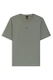 vetement hugo boss amg À manches courtes BOSS Hommes TChup T-Shirt en Coton Stretch avec Logo Contrastant