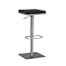 Produktbild Wohnling Barhocker Kunstleder Edelstahl Barstuhl Modern, Design Tresenstuhl Barsitz Gepolstert, Bistrohocker Metall Hoch, Thekenhocker Höhenverstellbar, Hoher Hocker für Bar