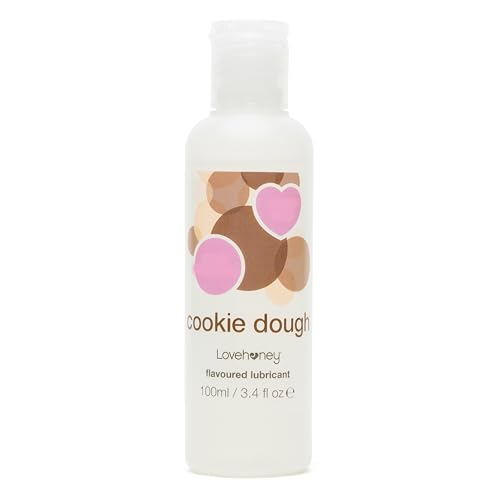 Lovehoney Cookie Dough Flavoured Water-Based Lubricant | Vanilla Taste | Smooth Glide Lube | 100 ml Pump Bottle | Vegetarian & Condom Friendly | Personal Lubricant Gel for Men & Women