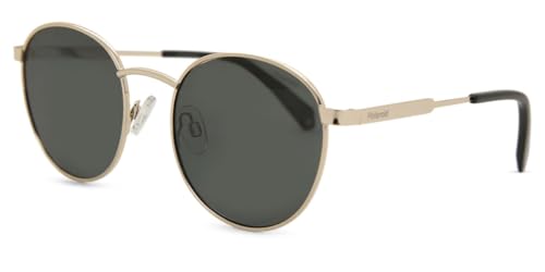 Polaroid Sunglasses PLD 2053/S Oval Sunglasses, Gold Grey/Polarized Gray, 51mm2