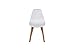 sweethome 4PCS Chaises de Salle à Manger avec Jambes en Bois Massif Rétro Chaises de Cusine pour Salon, Bureau,Design Européen,Blanc