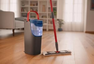 H2-pro Flat Mop Sistema lavapavimenti a piastra piatta | Separazione acqua pulita e sporca | Progettato per risparmiare acqua | Utilizzo a una mano | Design compatto | Pulizia con microfibra