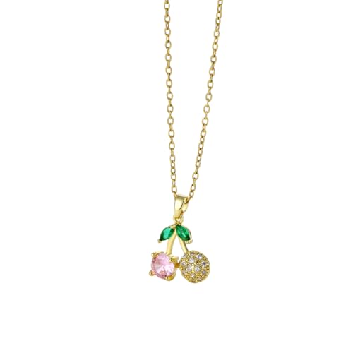 Collier d'été cerises roses pour filles le bijou tendance des journées ensoleillées