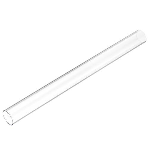 QUARKZMAN 305mm Länge PC Transparent Rohr, ID 24mm x OD 27mm Rund Kunststoffrohr für Garten, Aquarium, Wasserleitung