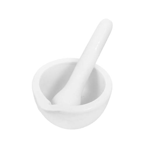 COSMEVIVI 60mm Research Enamel Rod White Marble Grinder Bowl Stick Laboratory Chemical Consumables