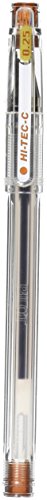 Pilot Gel Ballpoint Pen, Hi-Tec-C 025, Ultra Fine, Brown (LH-20C25-BN)