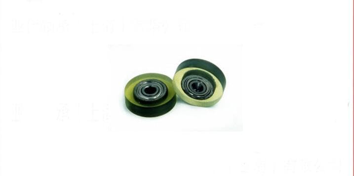 10pcs 6X26X8mm PU Polyurethane Rubber Bearing Pinch Roller Pulley Machine Wheel Inner Diameter: 6mm; Outer Diameter: 26mm; Width: 8mm