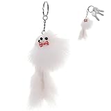 Fopytu Llavero De De De Lujoso, Llavero De Pomcho De Animal Titular De Llave De Llave Esponjosa para Mujeres Accesorios De Bolsas De Bolso