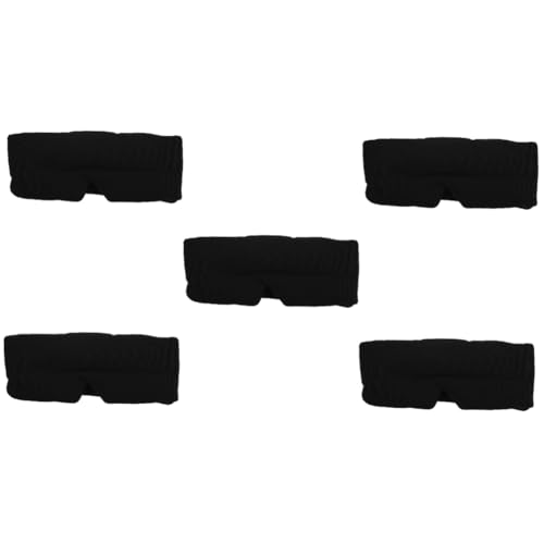 HOMOCONO 5個 ゴーグル スリーピングアイシェード ナイトアイシェード 睡眠用アイマスク eye mask eye patch 我が家のアイマスク 昼寝目隠し モーダルコットン Black