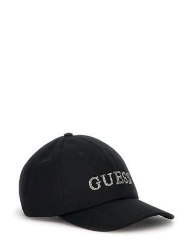 Gorra de béisbol GUESS negra unisex accesorio de moda casual gabardina ajustable lisa BLA