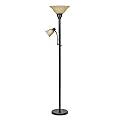 Catalina Lighting 18223-002 Transitional Uplight Floor Lamp with Reading Light, Standing Lamp, Living Room Light, LED Bulb NOT Included,71", Dark Bronze