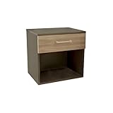 milani home s.r.l.s. comodino un cassetto e un vano di design moderno contemporaneo cm 44,5 x 35 x 43,5 h