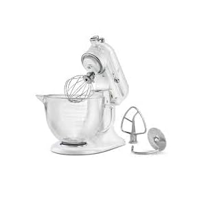 Kitchen Aid 5-Qt. Artisan Design Series with Glass Bowl Frosted Pearl White