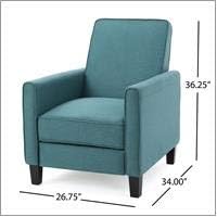 Miniatura 3 de Sillón de cuero reclinable Lucas, Dark Teal