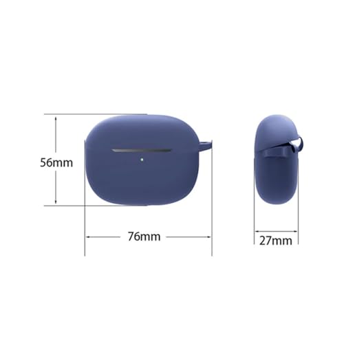 Funda de silicona roja para caja de auriculares con gancho portátil 6